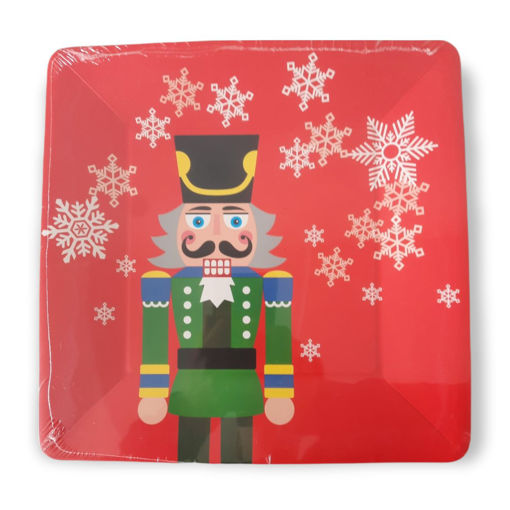 Picture of NUT CRACKER PAPER PLATES RED - 6 PACK